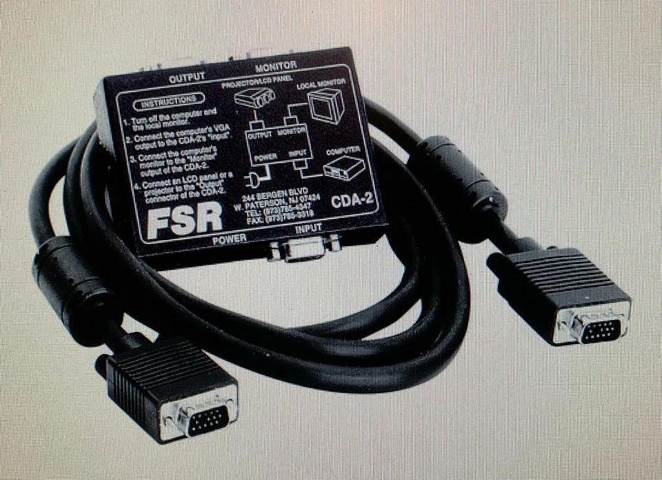 FSR CDA-2 1X2 Computer Video Distribution Amplifer - Image 2 of 4