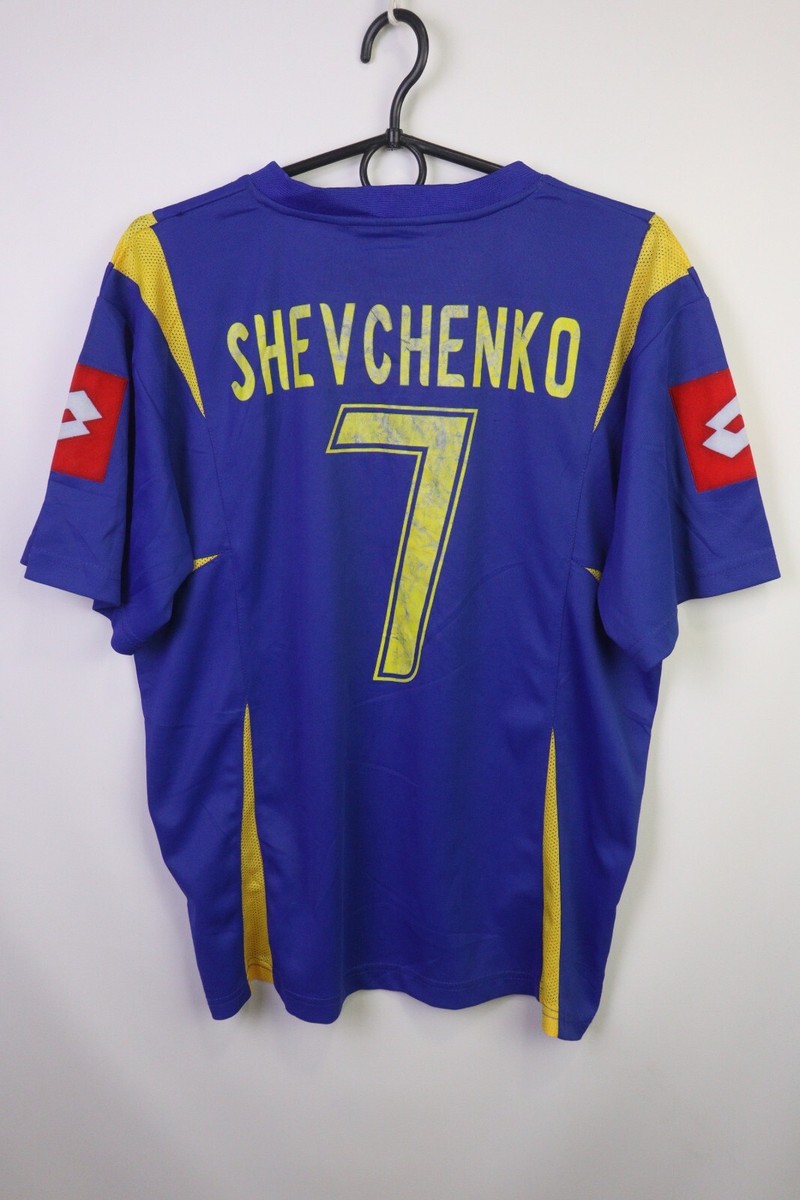 Maillot Vintage Ukraine Lotto – Shevchenko N°7 – Jaune – Taille XS – Occasion