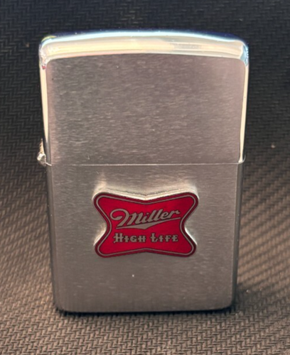 Vintage ZIPPO LIGHTER / MILLER HIGH LIFE BEER (No Spark, Froze Up)