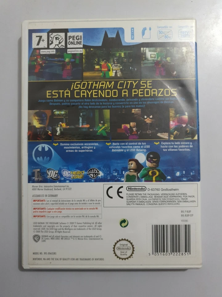 LEGO BATMAN El Videojuego Nintendo Wii PAL España COMPLETO, foto 2 de 5