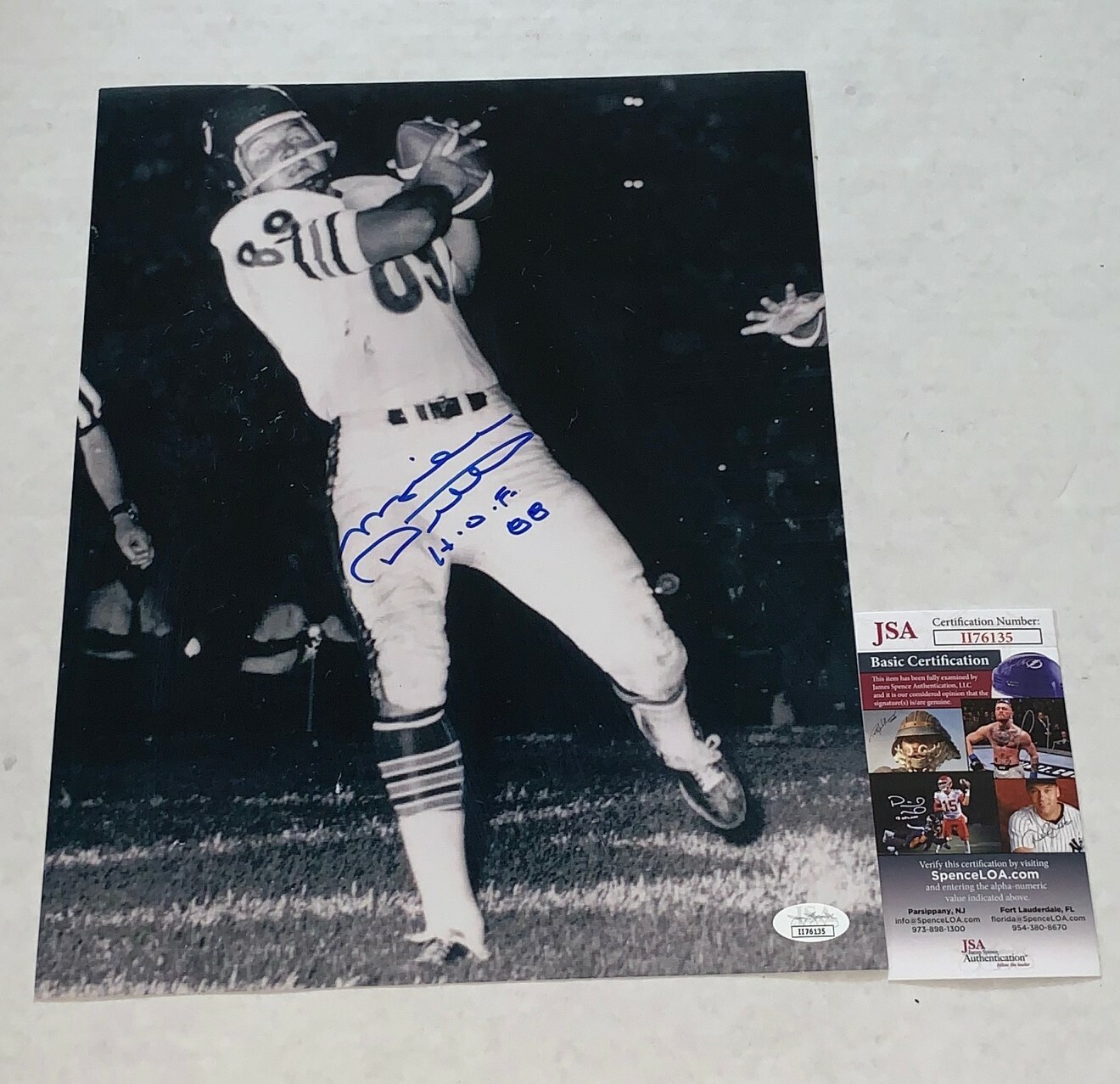 Mike Ditka Autographed Signed Chicago Bears 11x14 photo W/ HOF Inscription 2 JSA 