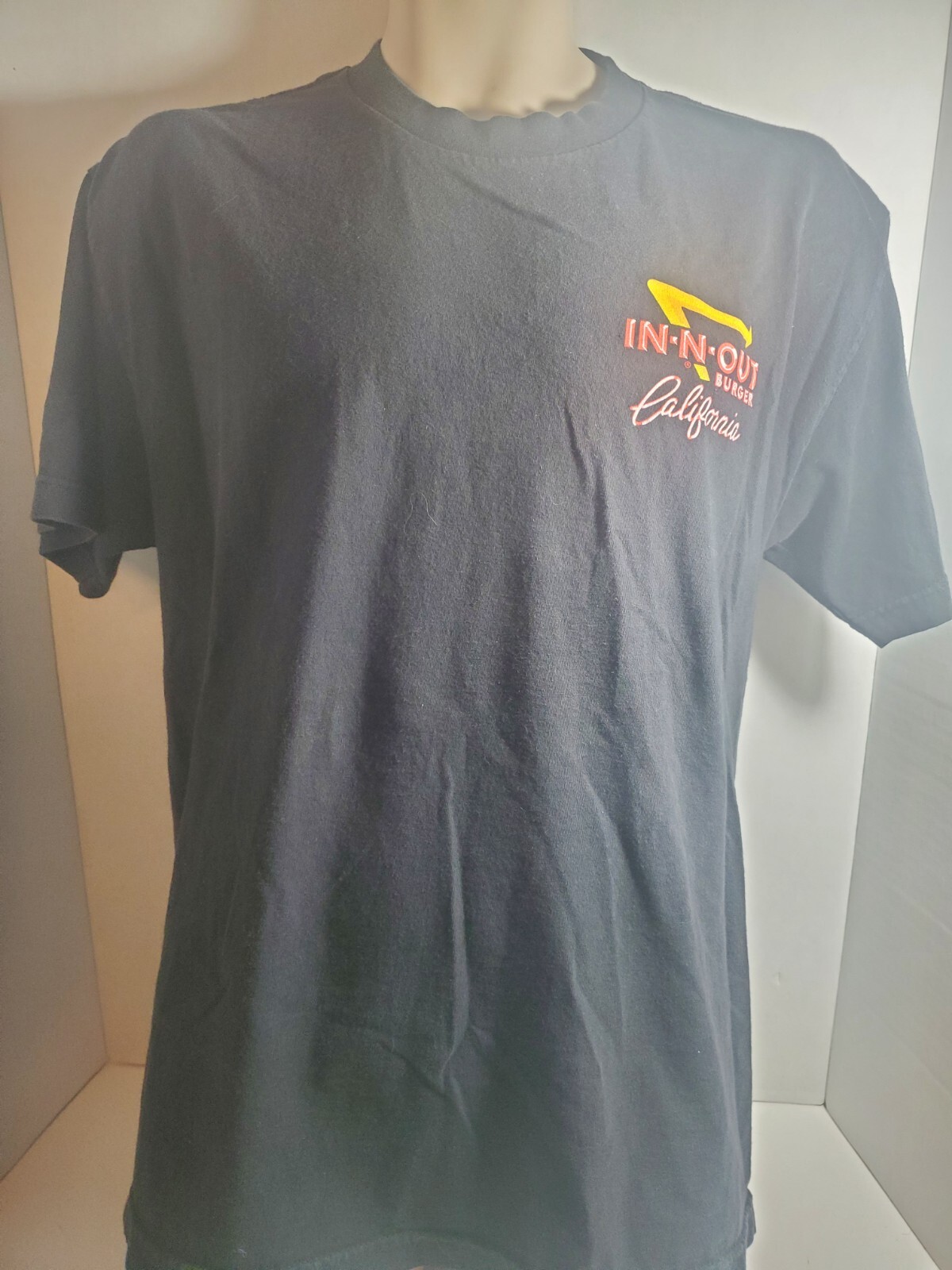 In N Out Burger T-shirt Size Large L Black Night Time Retro