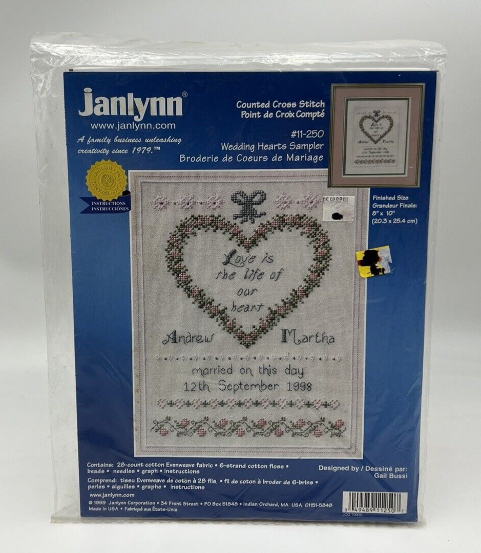 Kit "wedding Hearts Sampler" #11-250" (8"x10")