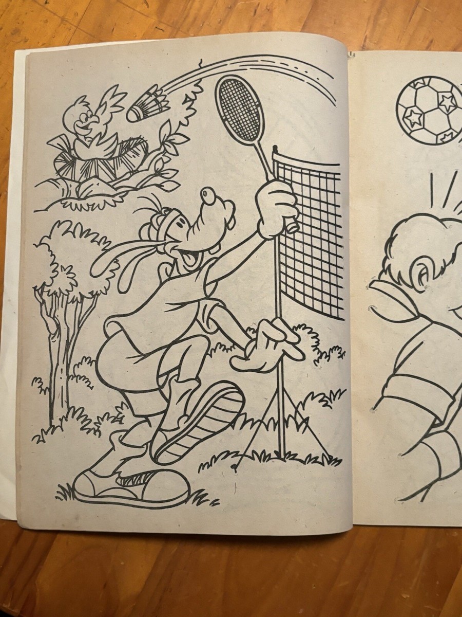 Walt Disney's Sport Goofy Golden Coloring Vintage Book