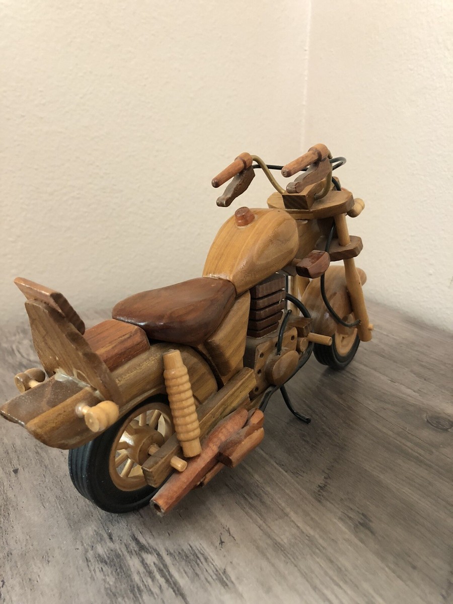 Harley Davidson Wooden Motorcycle Model, handcrafted , Beautiful