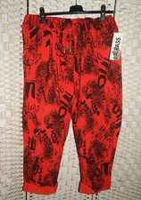 LABASS**Stretch-SchlupfHose Chino Boyfried**ROT/SCHWARZ*KnautschLook*Gr.48/50/52
