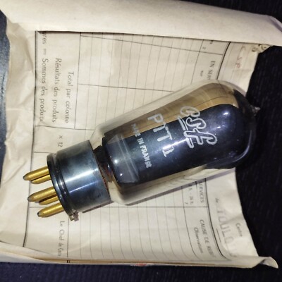 PTT1 Tube Electronique CSF NOS FICHE BIOGRAPHIQUE VIERGE Lot 2 Tubes PAIR I4h3