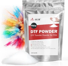 DTF Powder, 35.3Oz White DTF Transfer Powder, Hot Melt Adhesive DTF Powder for S