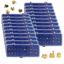 Dental Orthodontic 24K Gold Plated Brackets Braces Mini Roth/MBT 0.022 Hooks 345