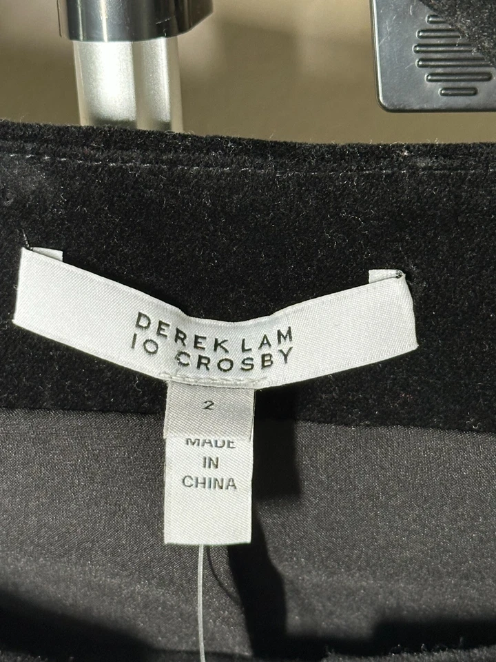 Новый Derek Lam 10 Crosby черный бархат жилет размер 2 розничной $495 - Изображение 3 из 4