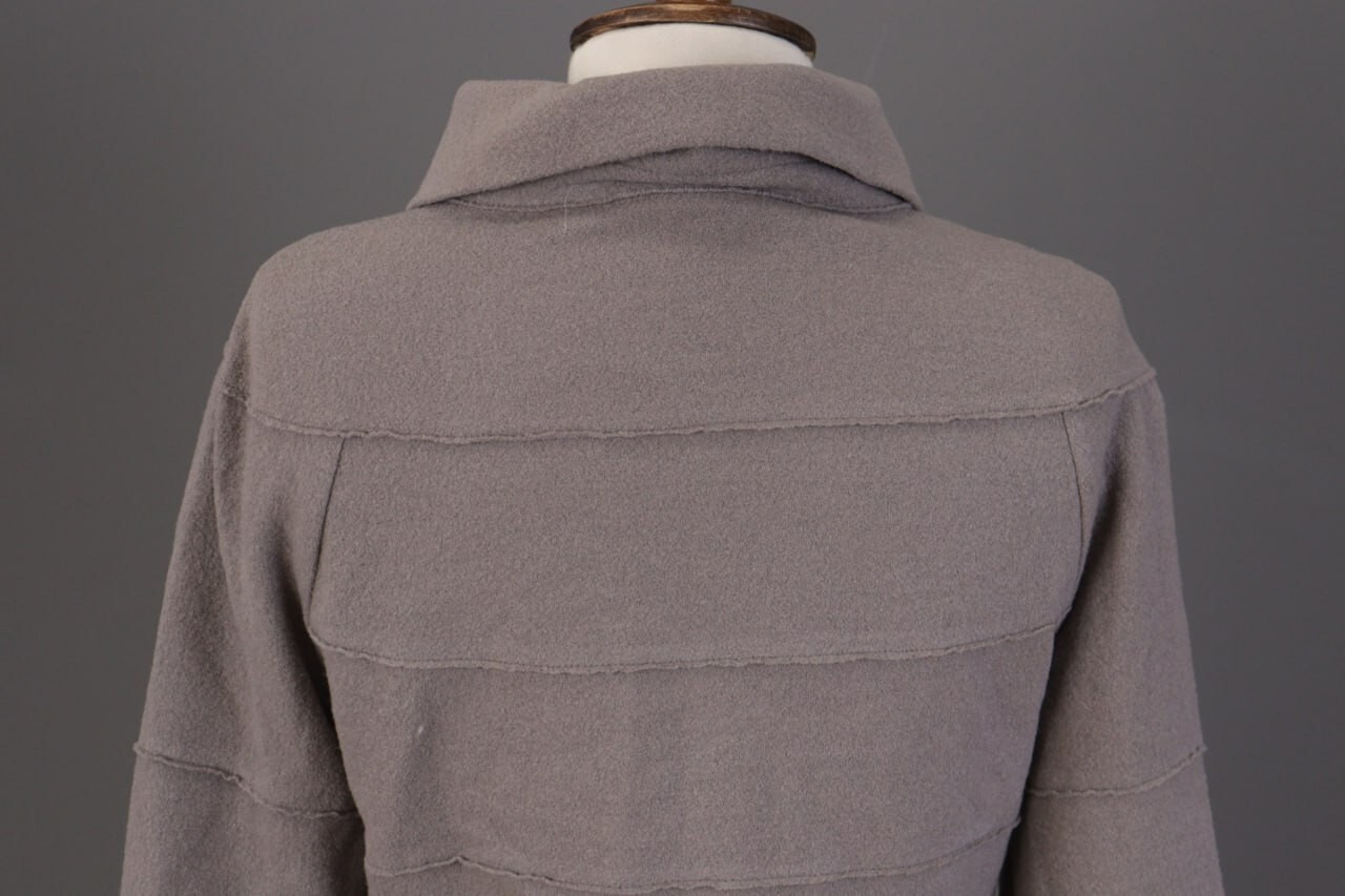 ELEMENTE CLEMENTE Gray Wool Knit Embroidered Sing… - image 7