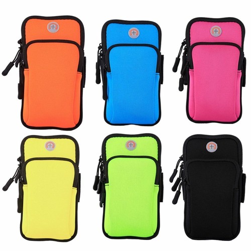 Brassard de sport course jogging gym brassard étui à clés pochette support téléphone portable sac - Photo 3 sur 16