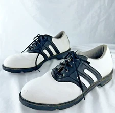 Adidas Cleats Mens 7. Z Traxion Golf Shoes Sneakers White Leather Low top Sports