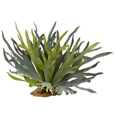 Nearly Natural 21” Staghorn Fern Artificial Plant Home Decor Wall Mount Set of 2