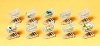 Preiser 17224 10 Einkaufswagen Mit Waren, Bausatz 1:87 / H0