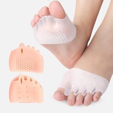 2PCS Bunion Toe Corrector Silicone Orthotics Straightener Separator Forefoot Pad