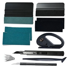 Car Window Film Tinting Tools Auto Kit Felt Squeegee Vinyl Cutter Wrap