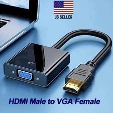 1080P HDMI Male to VGA Female Video Cable Converter Adapter For PC Monitor