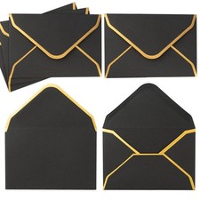   200 Pack Mini Envelopes Small Envelopes, 4x2.7 Inches, Black