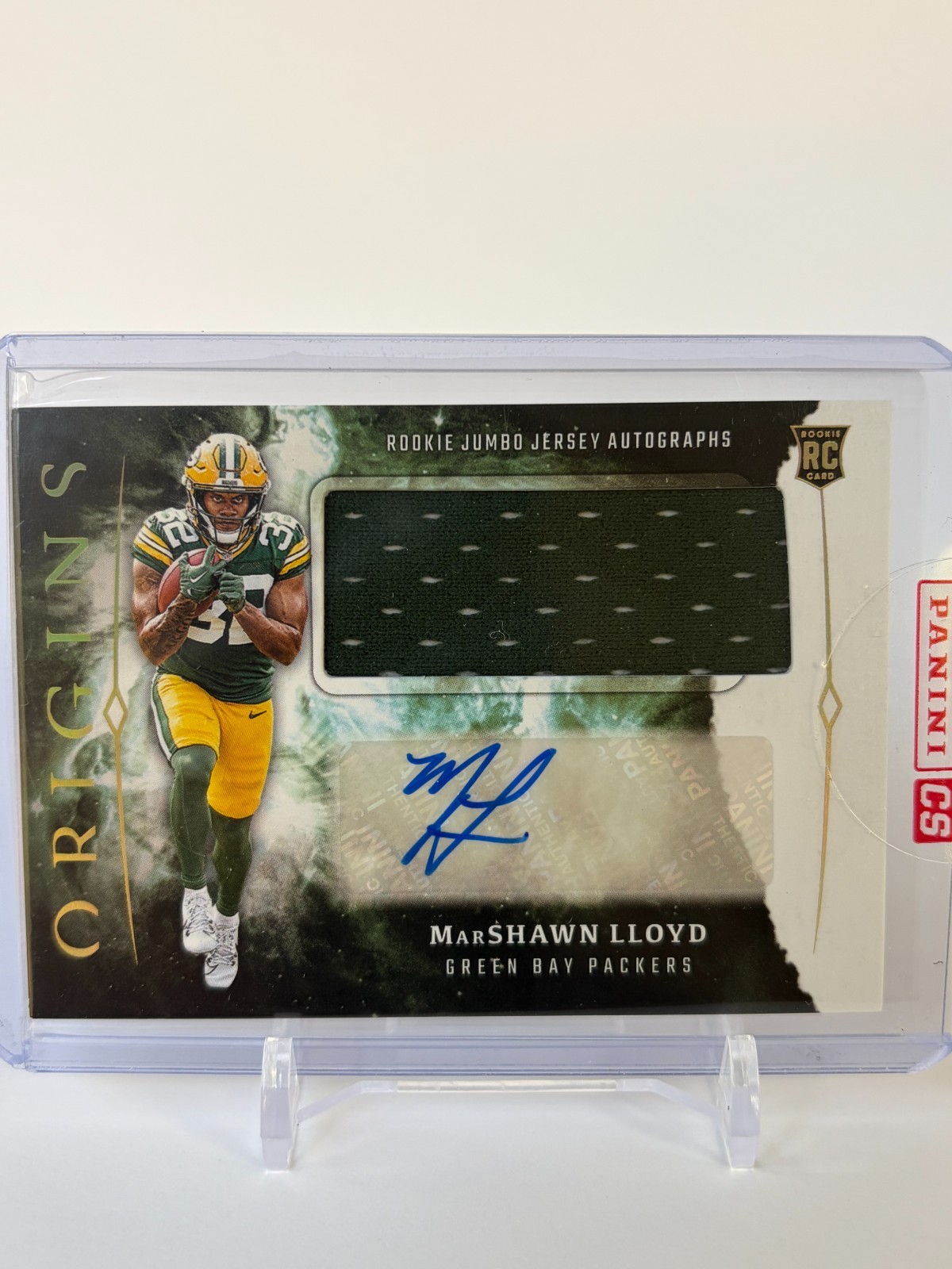 MarShawn Lloyd Panini Origins Rookie Jumbo Jersey Autographs #RJAMLL Red Patch