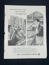 Magazine Ad* - 1961 - AT&T / Bell System - Two women talking on phone
