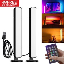 2x Desktop RGB LED Light Bar Color Changing Music TV Backlight Game Ambient Lamp