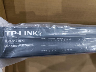 TP-Link TL-SG3218PE 16-Port Gigabit Managed PoE+ Switch 225W VLAN QoS ACL Cloud