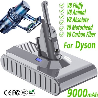 For Dyson V8 SV10 Battery Absolute Vacuum Cleaner High Capacity 9000mah