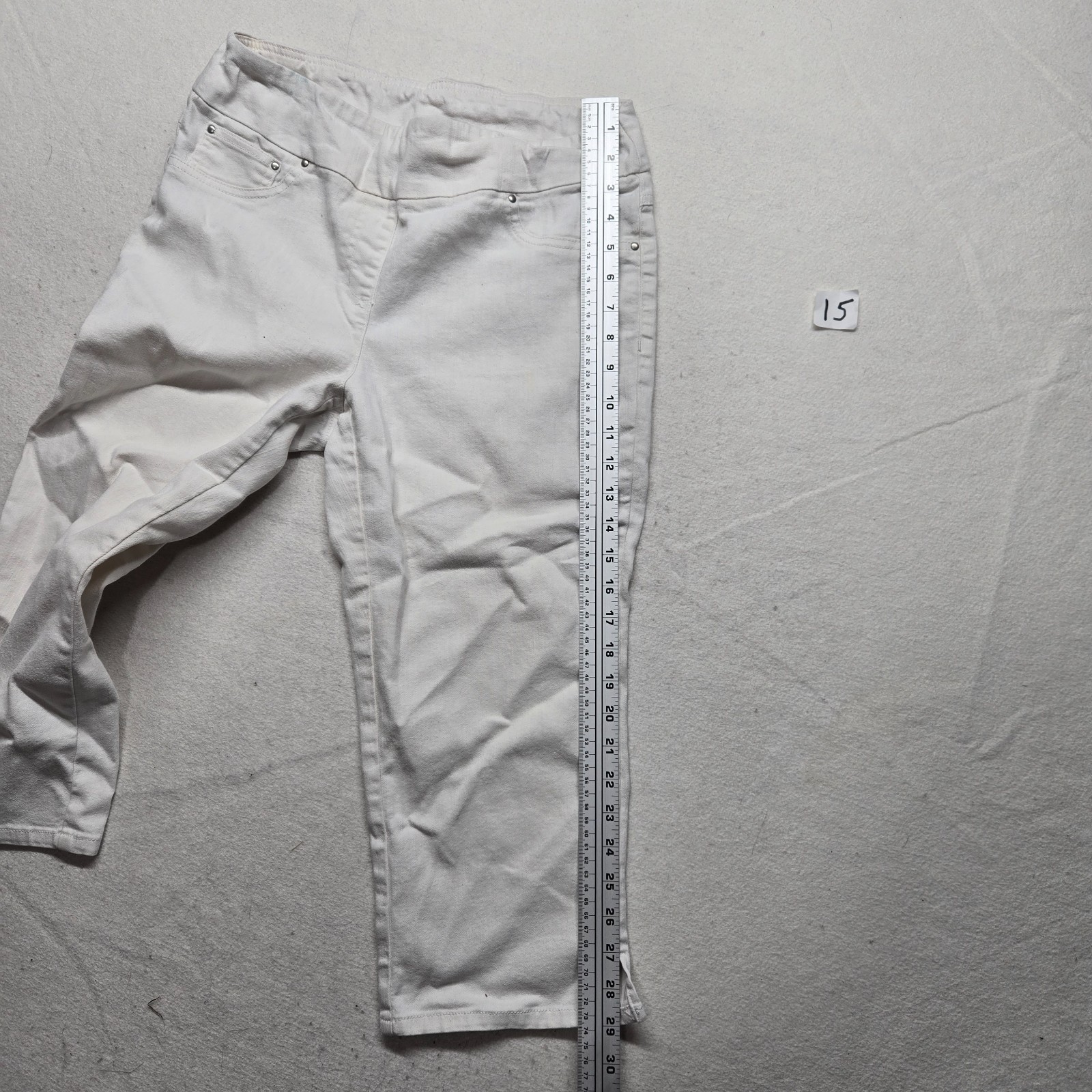 Ruby Rd. Favorites Solid White Pants Stretch Wais… - image 7