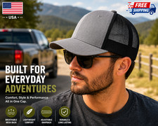 Blank Mesh Trucker Hat Adjustable Snapback Baseball Cap Unisex Outdoor Summer