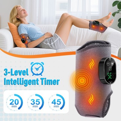 Cordless Foot Ankle Massager Pain Relief with 6 Heat Levels, 3 Vibration Modes