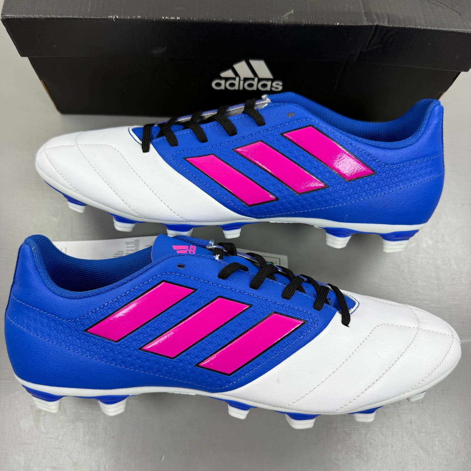 Adidas Football Boots Ace 17.4 FxG Blue Pink White UK 9 Men's Trainers BB1028 image 9