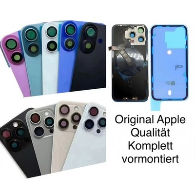 Backcover iPhone 16/Pro/Max/Plus Original Qualität Rückseite Vollmontiert OEM