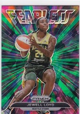 202 Panini Wnba Prizm Green Cracked Ice FAN.Exclusive #10 FEARLESS JEWELL LOYD