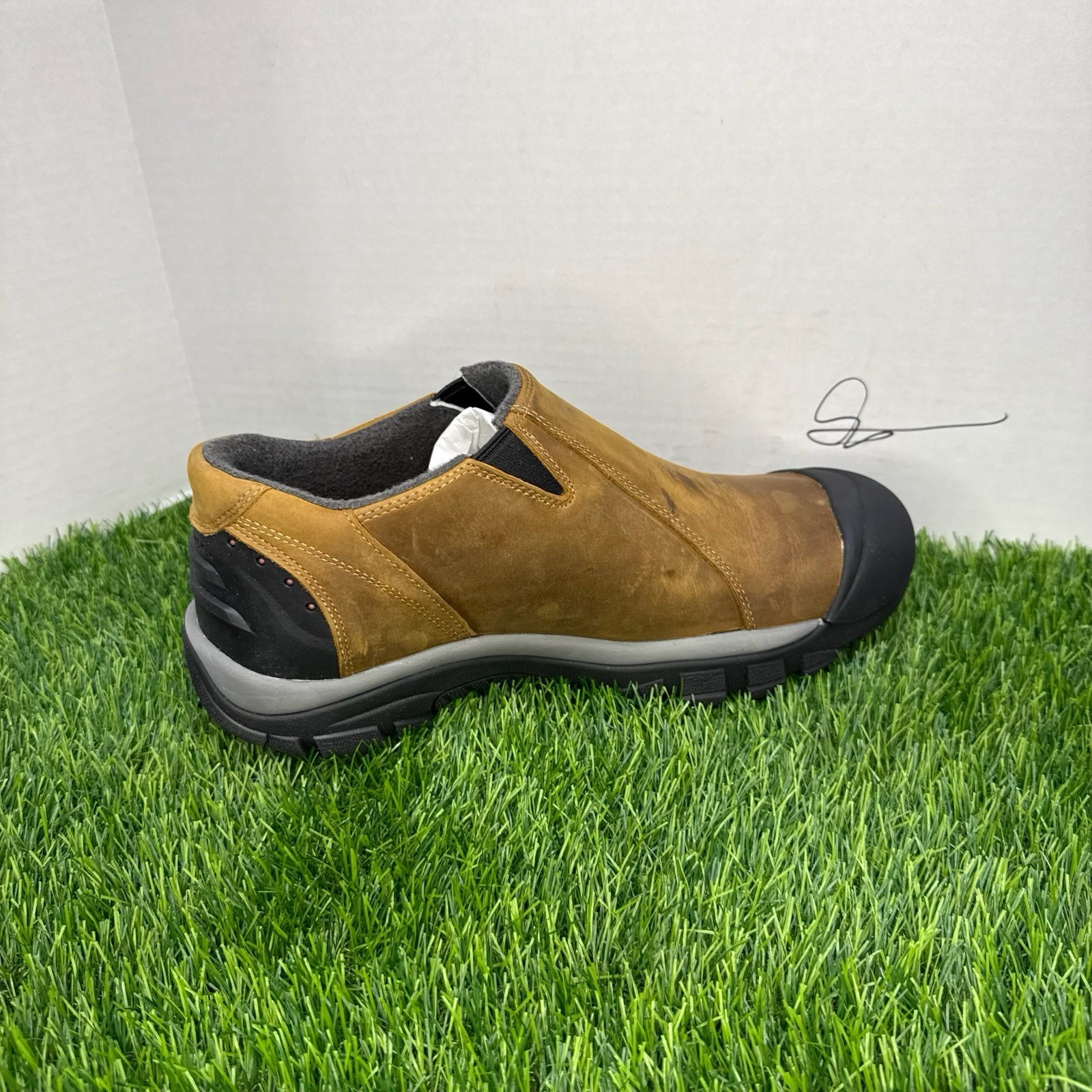 Scarpe mocassino Keen uomo 11 Brixen basse WP ardesia mazza marrone slip on