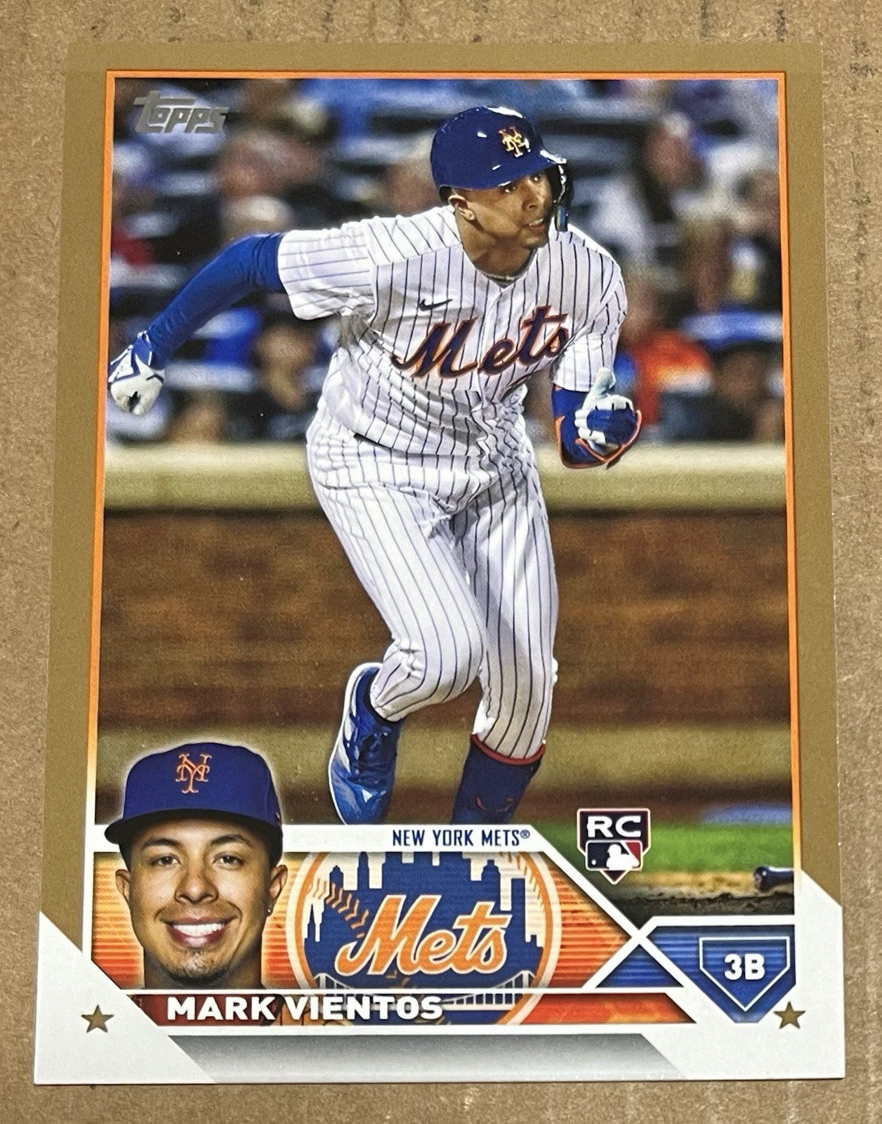 Mark Vientos 2023 Topps Series 2 #550 Gold Parallel Rookie SP #0842/2023 Mets