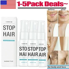 1-5PCS Natural Hair Removal Spray Permanent Stop Hair Growth Inhibitor Remover