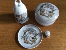 Hutschenreuther February Porcelain Jar Plate Bell Thimble - Ole Winter