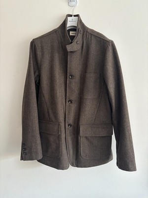 Taylor Stitch Olive Brown Wool Tweed Norfolk Hunting Jacket