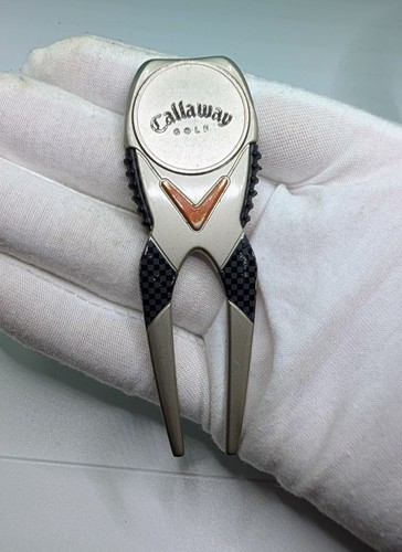 Callaway Golf Ergo Divot Repair Tool Magnetic Ball Marker Orange Chevron Vtg