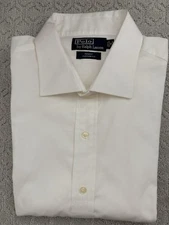 Polo Ralph Lauren Regent Custom Fit Men Sz 34/35 White Long Sleeve Shirt
