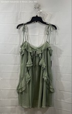 Wild Fable Women's Sage Flutter Mini Dress Ruffle Tie Shoulder NWT Sz L