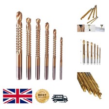 6-Piece Drill Bit Set - HSS & Titanium Coated for Ultimate Durability