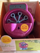 Sun Squad Pink And Blue Light Up Bubble Maker 4 Light Colors.