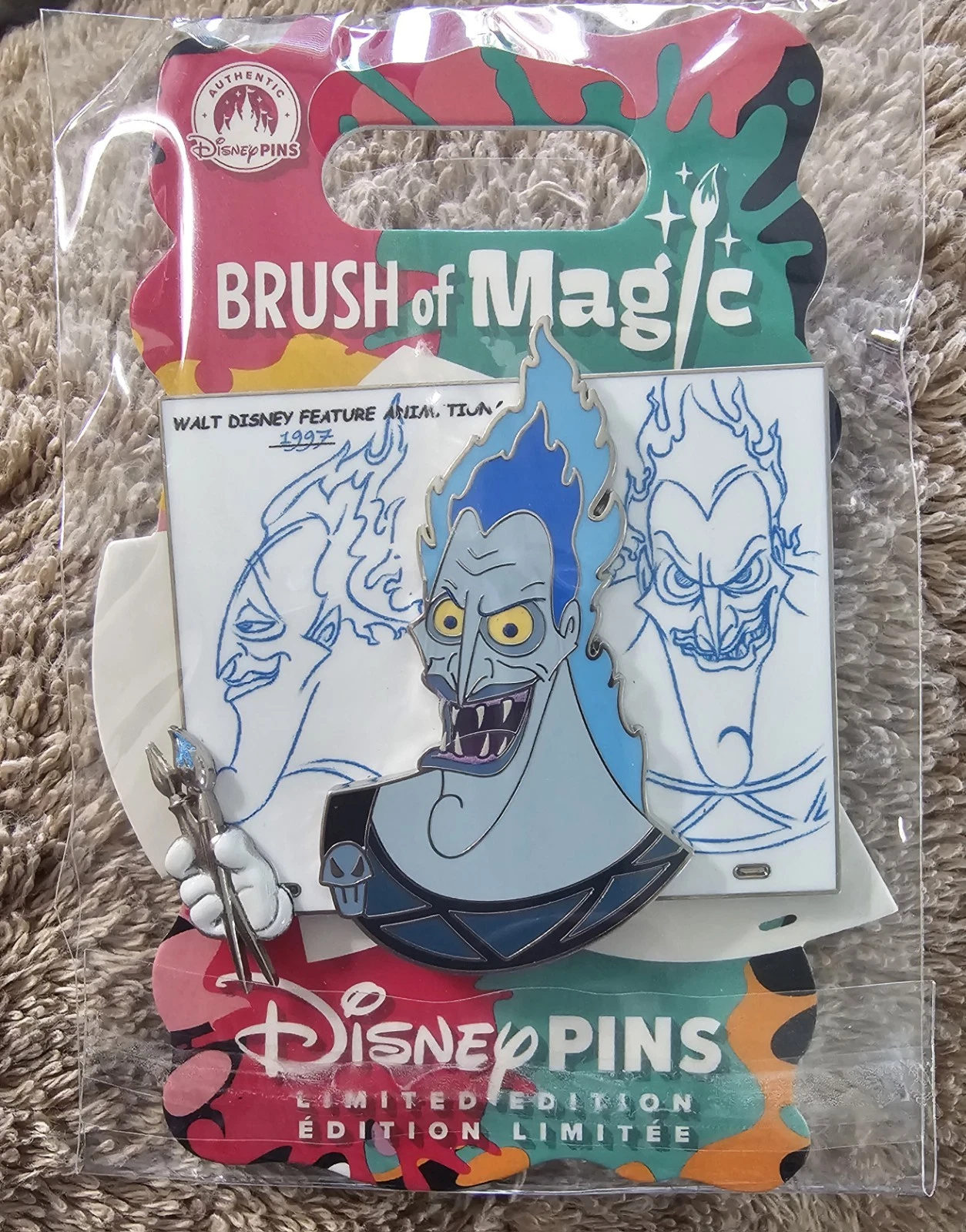 Disney Pin Brush of Magic Hades Hercules LE 3750