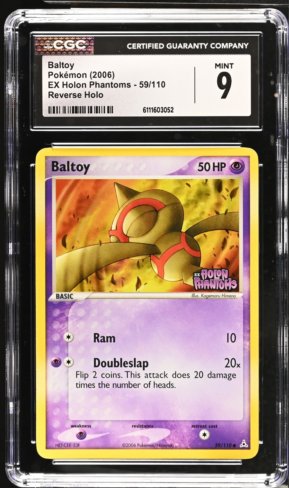 Baltoy 59/110 Reverse Holo EX Holon Phantoms Pokemon CGC 9 Mint