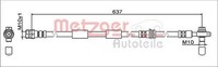 Metzger Bremsschlauch Greenparts Vorne Links Vorne Rechts 4111475