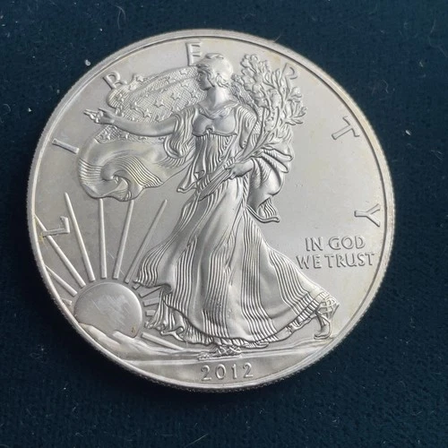 2012 W  Silver American Eagle, BU, 1 Troy Oz 999 Fine silver #0155