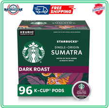 Starbucks K-Cup Coffee Pods Dark Roast Coffee Sumatra for Keurig Brewers 100 Ar