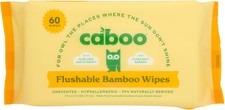Caboo Bamboo Flushable Wipes 60 Wipes